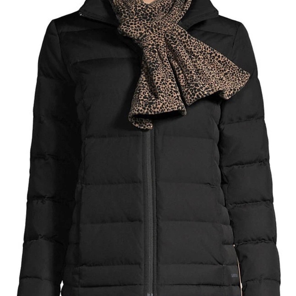 Lands' End Fleece Leopard Print Scarf New with Tags​ - Picture 2 of 3